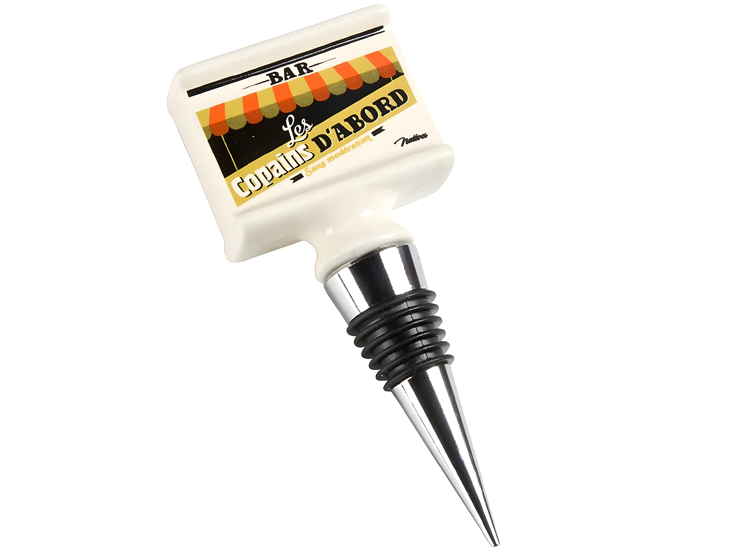 Bouchon en céramique et métal Les Copains D'Abord