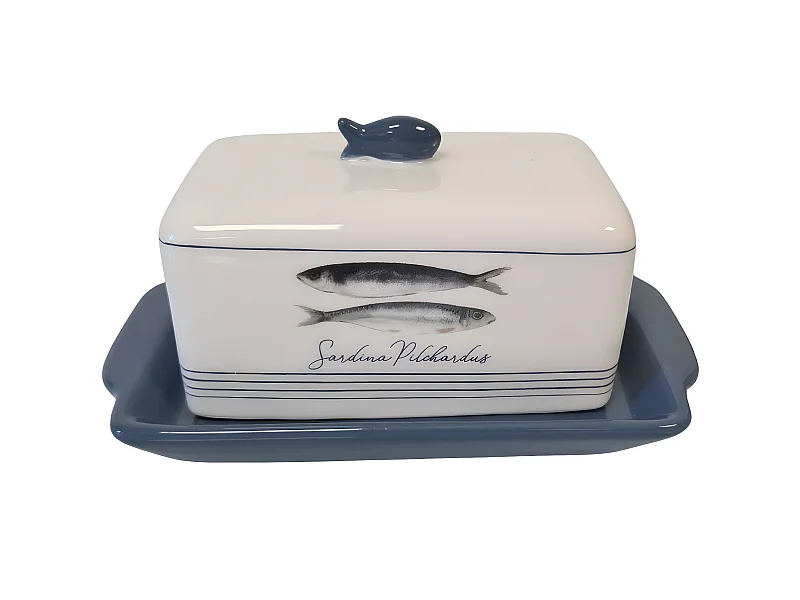 Beurrier en céramique sardina pilchardus