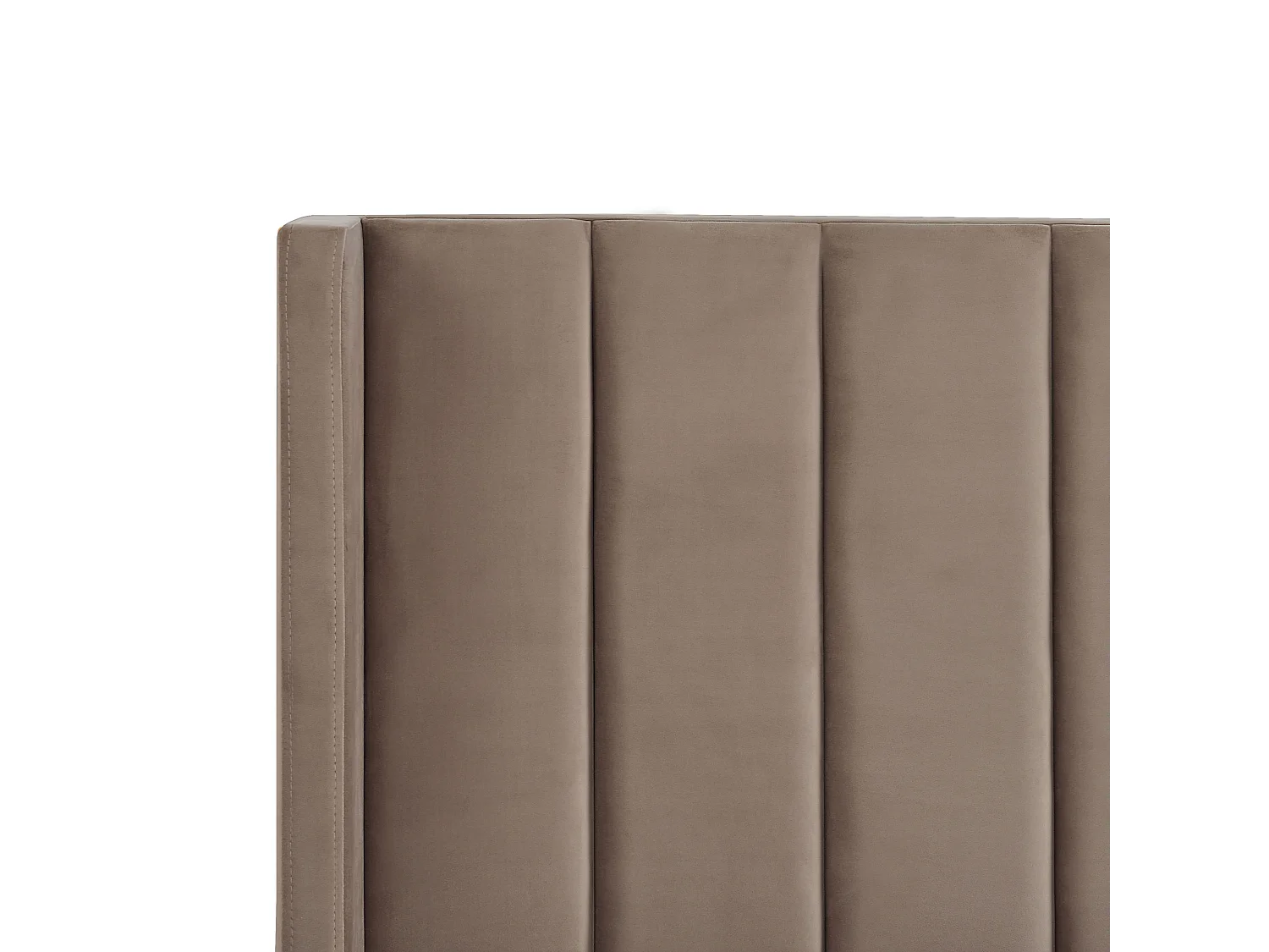 Lit avec sommier Velours VILLETTE 180 x 200 cm Taupe
