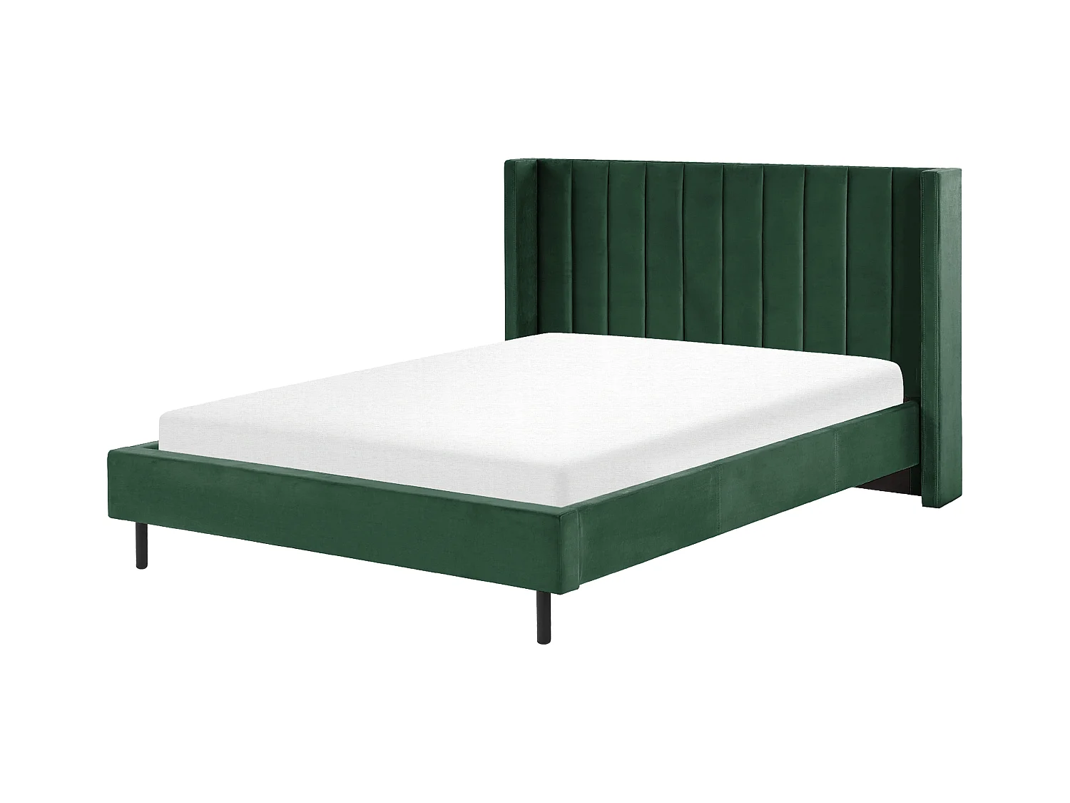 Bed Fluweel VILLETTE 160 x 200 cm Donkergroen