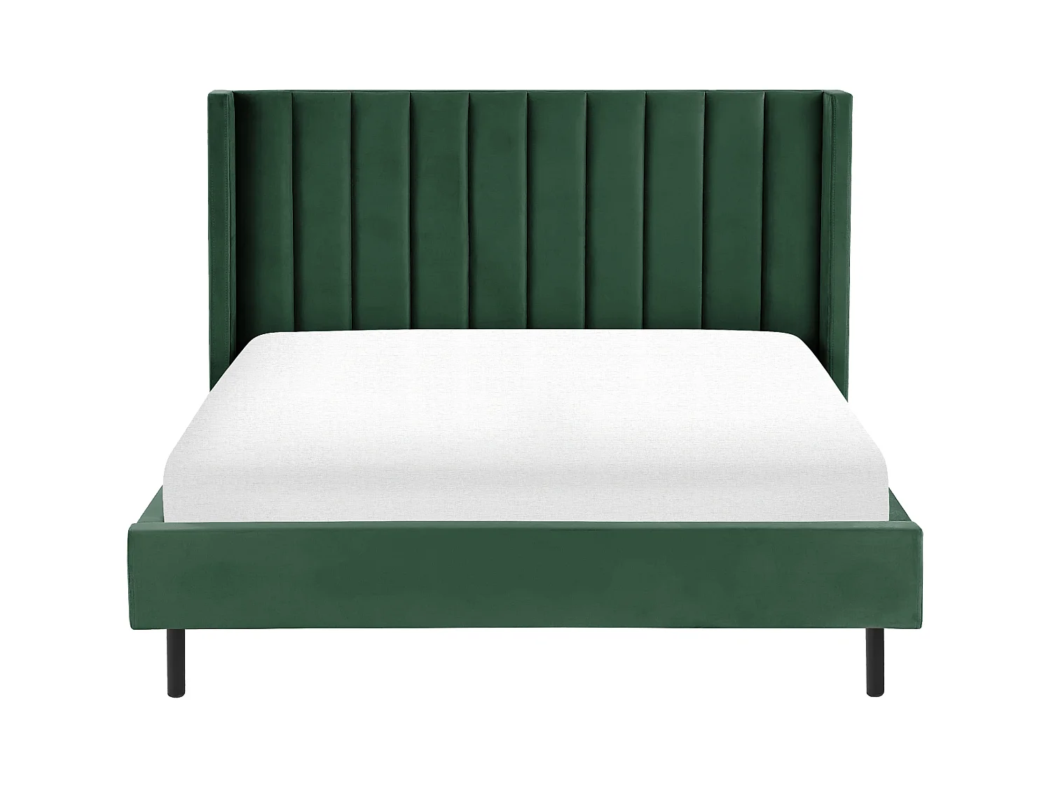 Bed Fluweel VILLETTE 160 x 200 cm Donkergroen