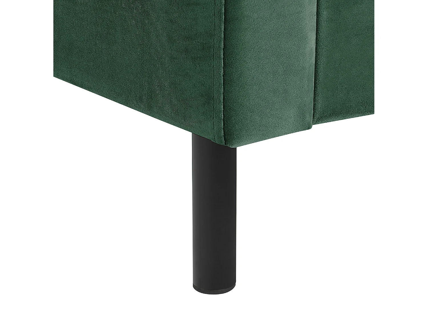 Lit avec sommier Velours VILLETTE 160 x 200 cm Vert foncé