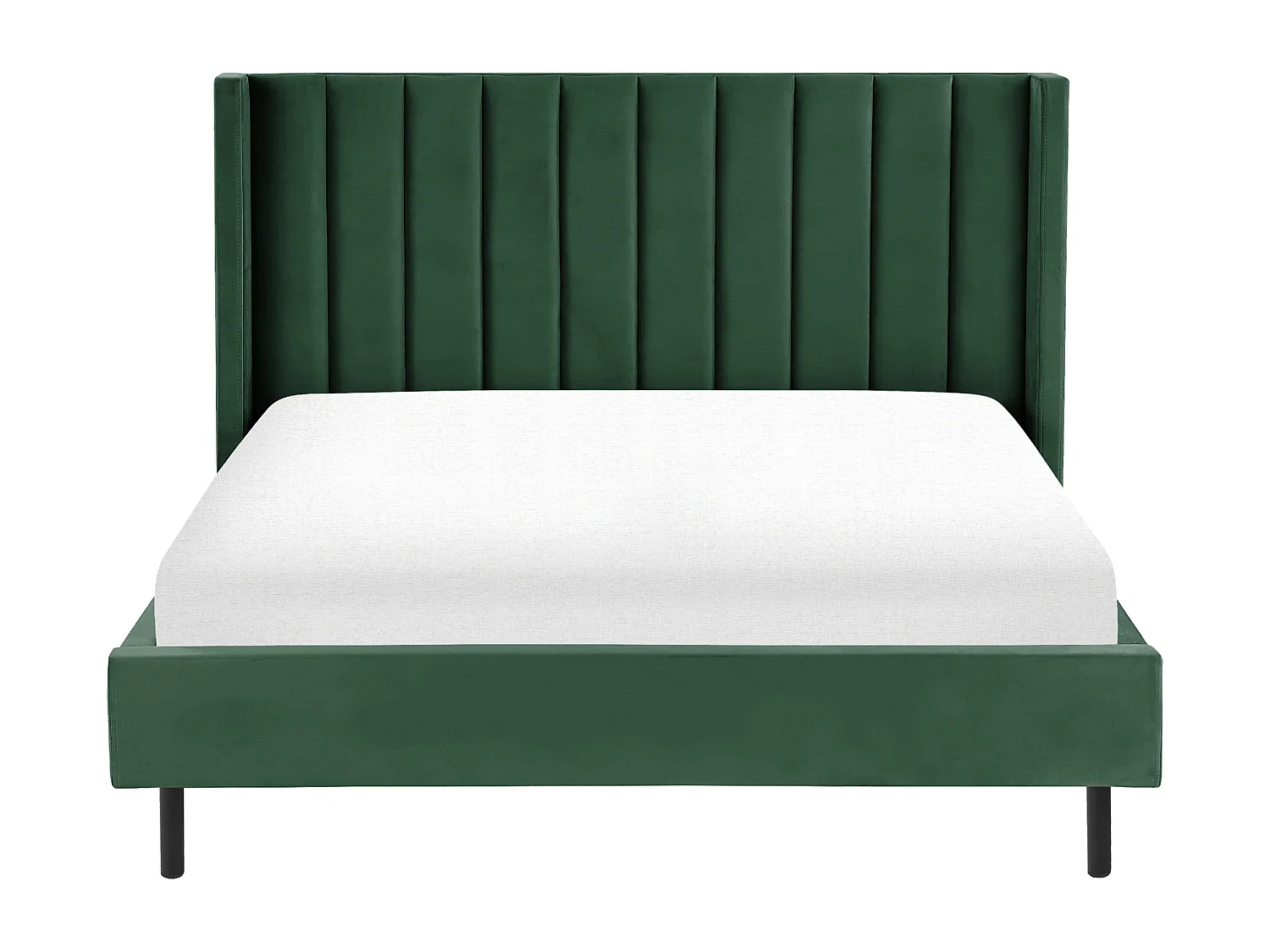 Bed Fluweel VILLETTE 160 x 200 cm Donkergroen