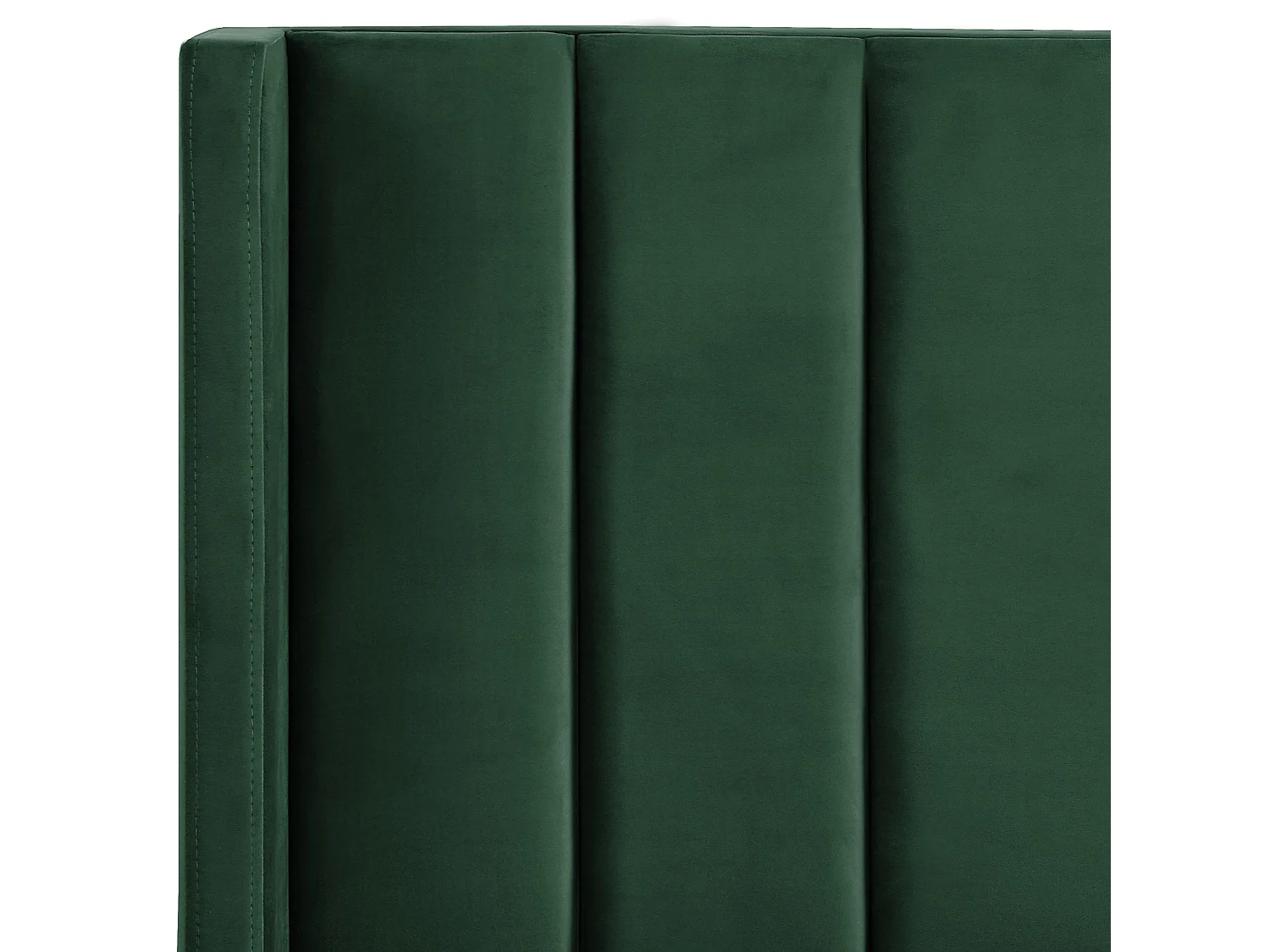 Lit avec sommier Velours VILLETTE 160 x 200 cm Vert foncé