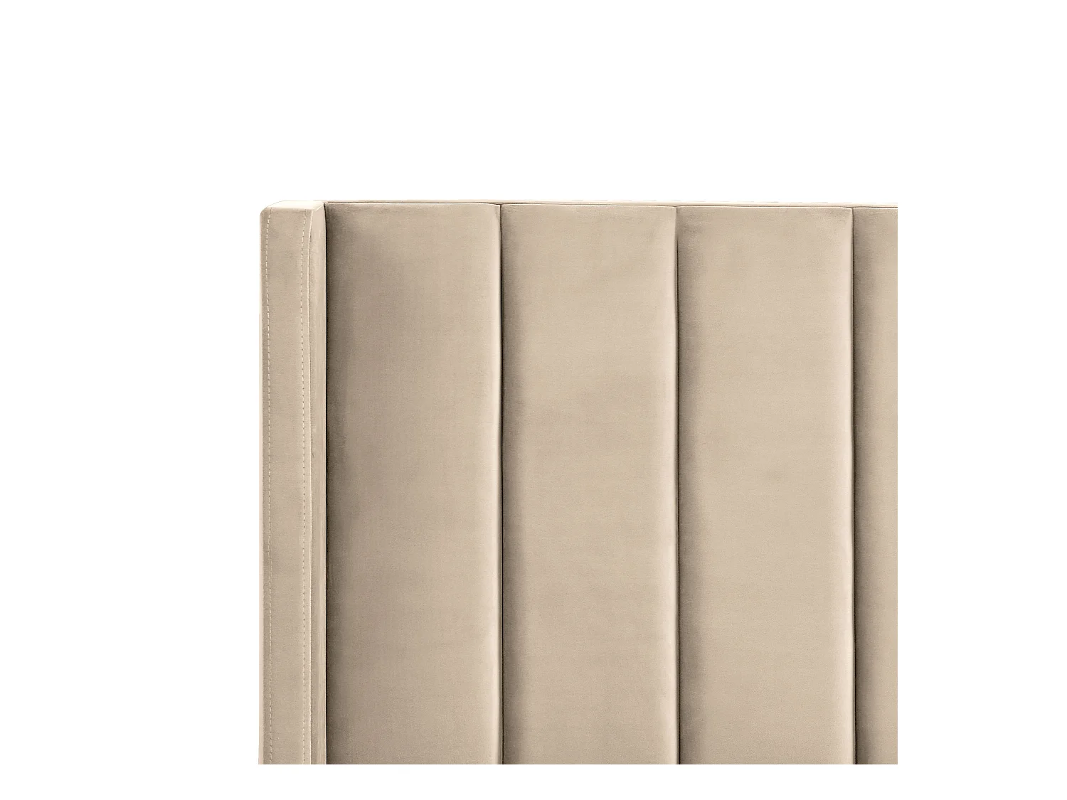 Bed Fluweel VILLETTE 180 x 200 cm Beige