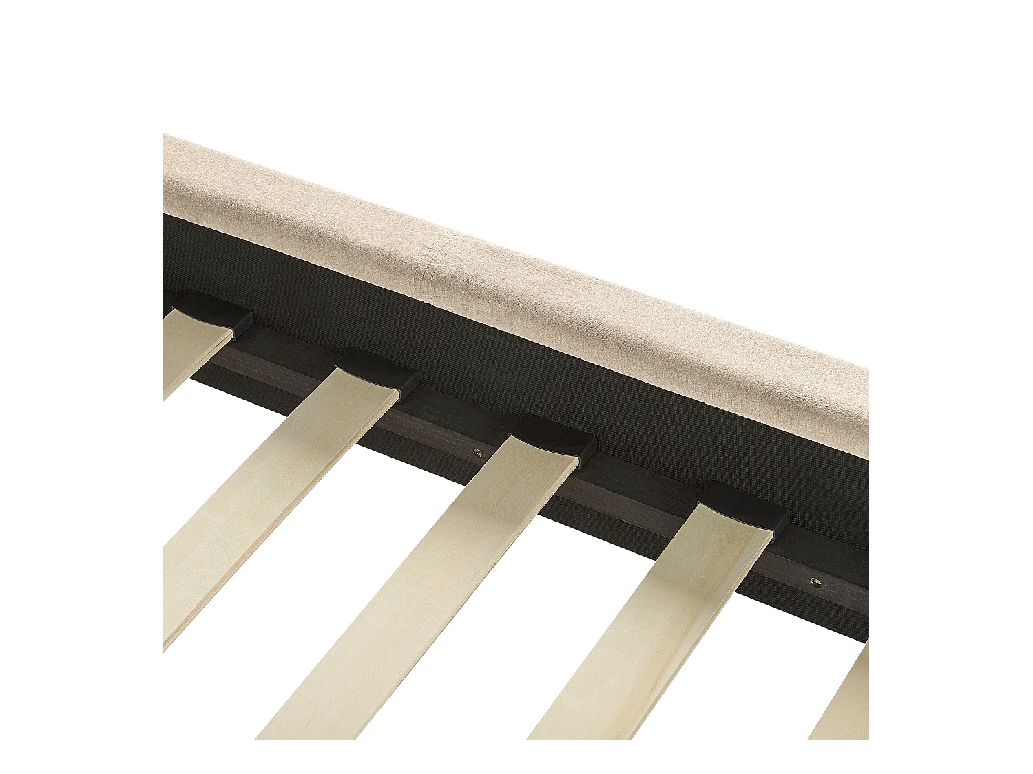 Bed Fluweel VILLETTE 180 x 200 cm Beige