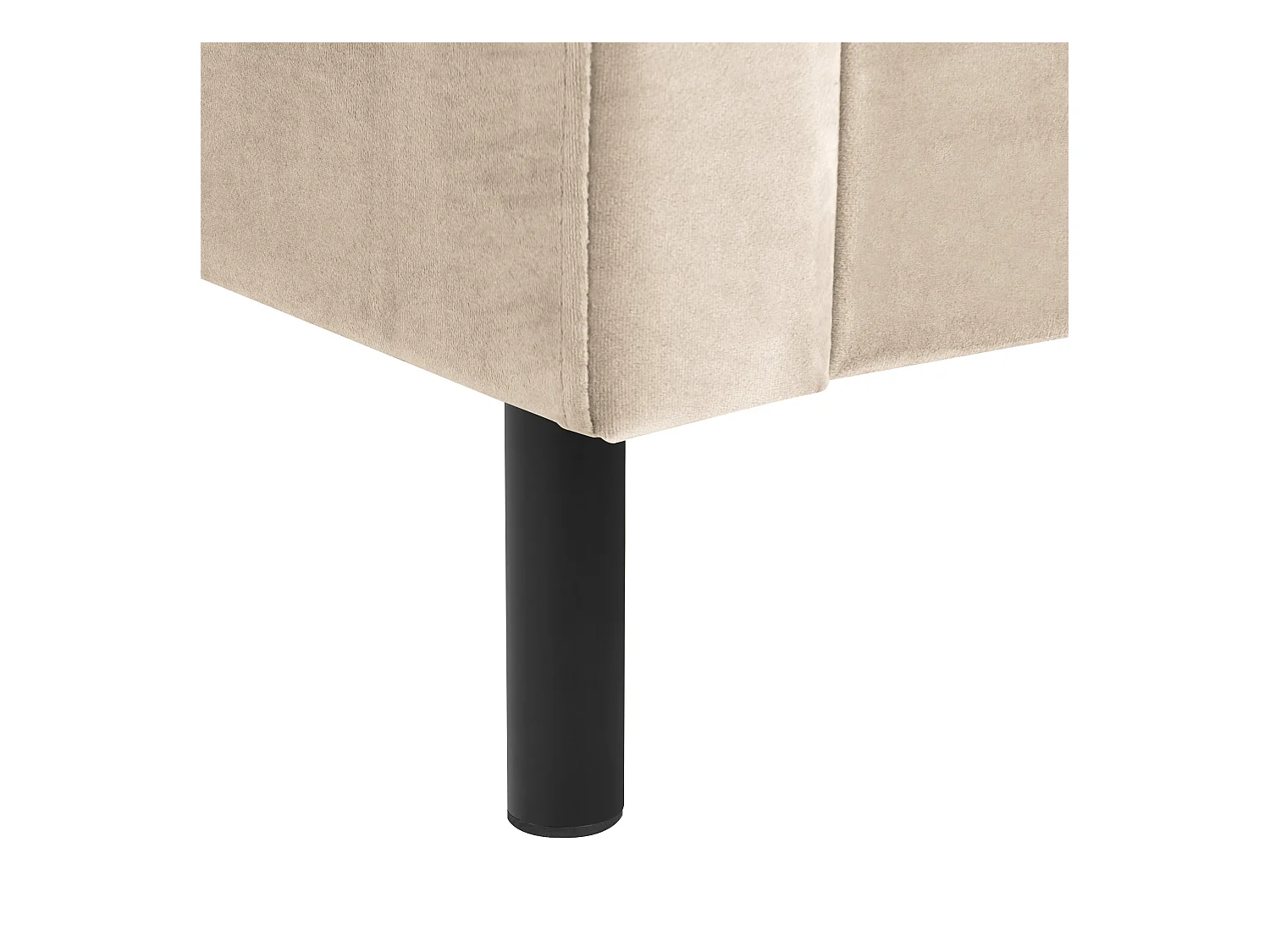 Bed Fluweel VILLETTE 180 x 200 cm Beige