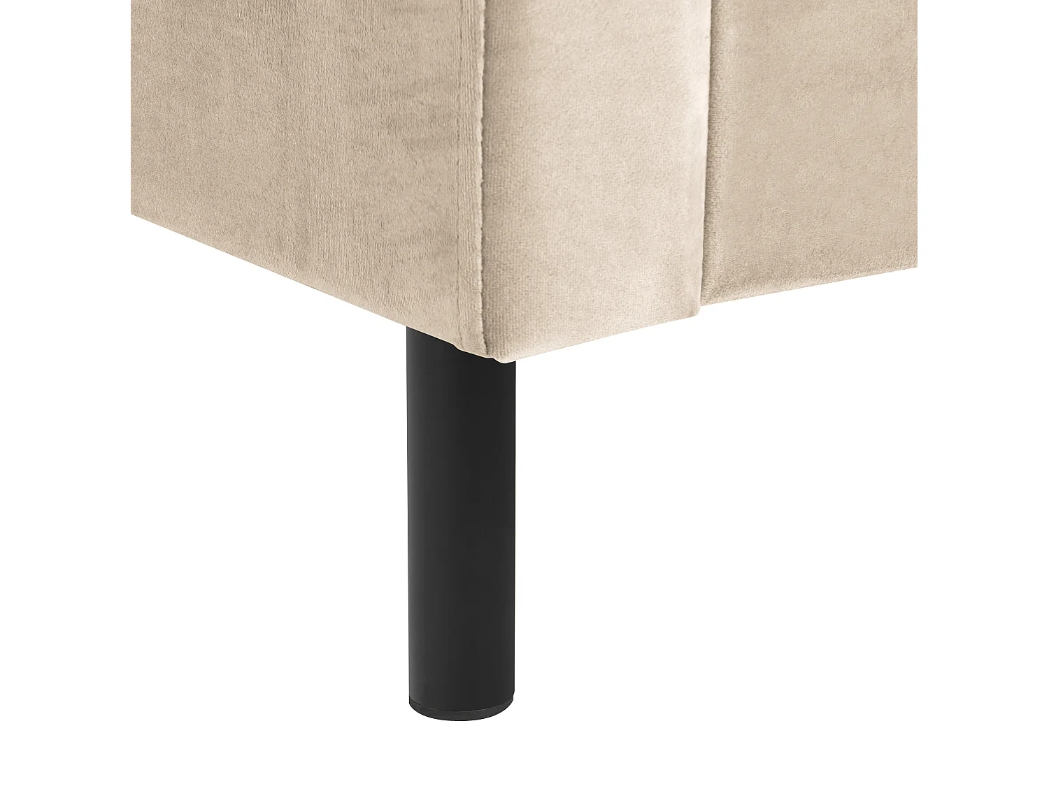 Lit avec sommier Velours VILLETTE 180 x 200 cm Beige