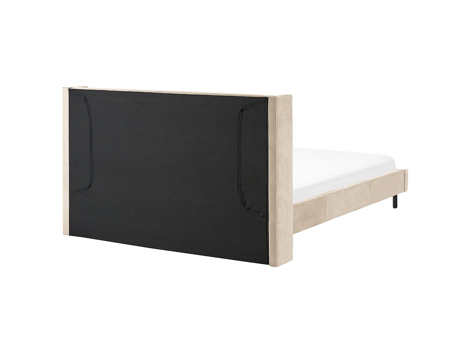 Bed Velvet VILLETTE 180 x 200 cm (EU Super King) Beige