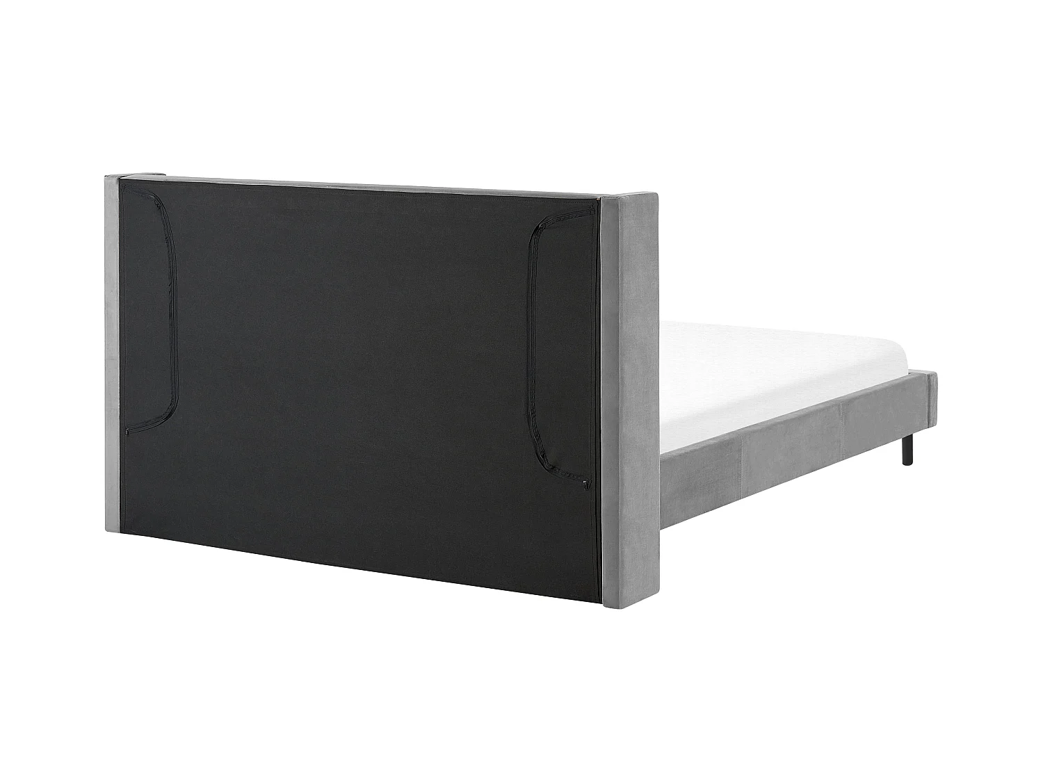 Cama Terciopelo VILLETTE 180 x 200 cm Gris