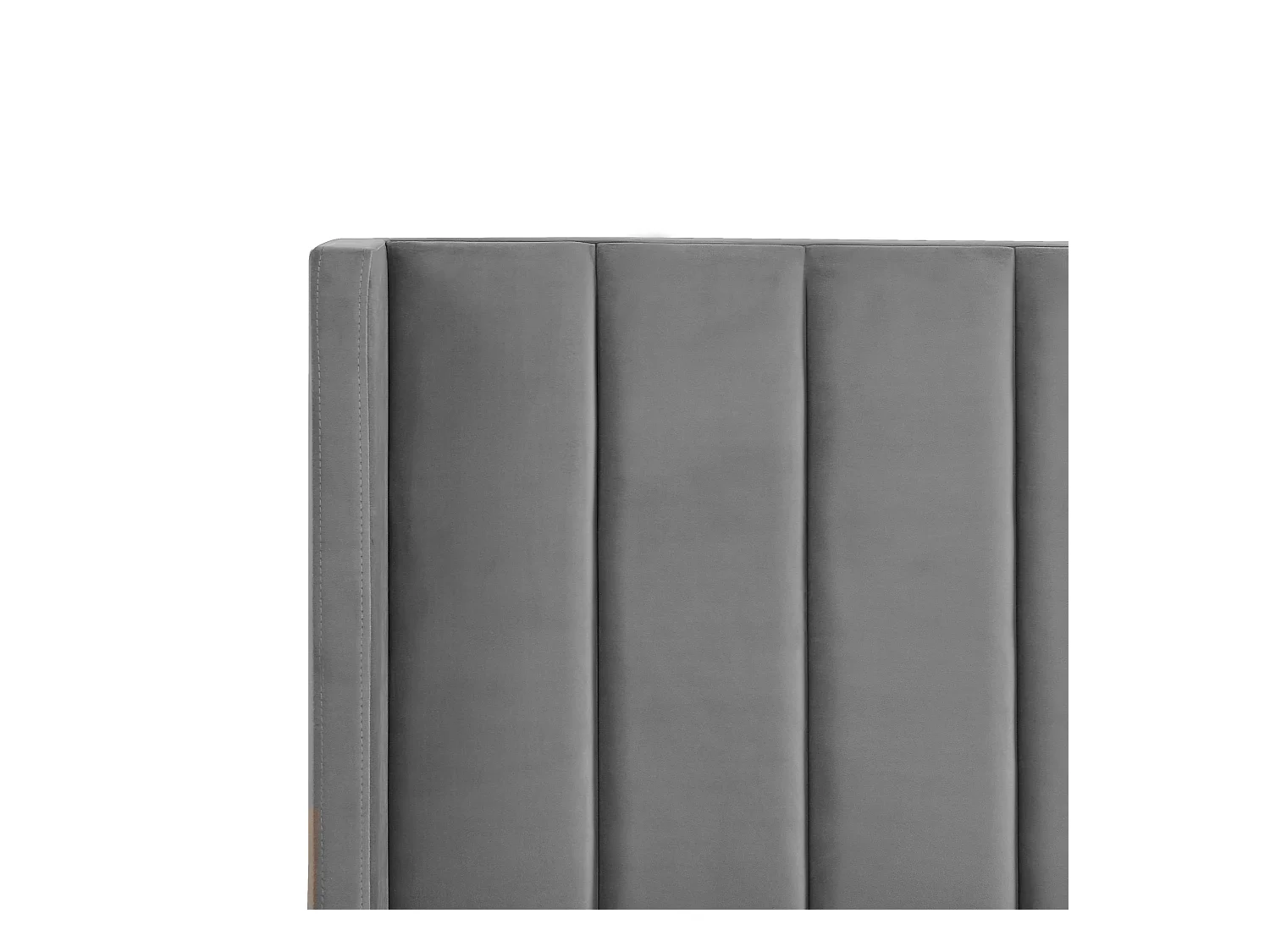 Cama Terciopelo VILLETTE 180 x 200 cm Gris