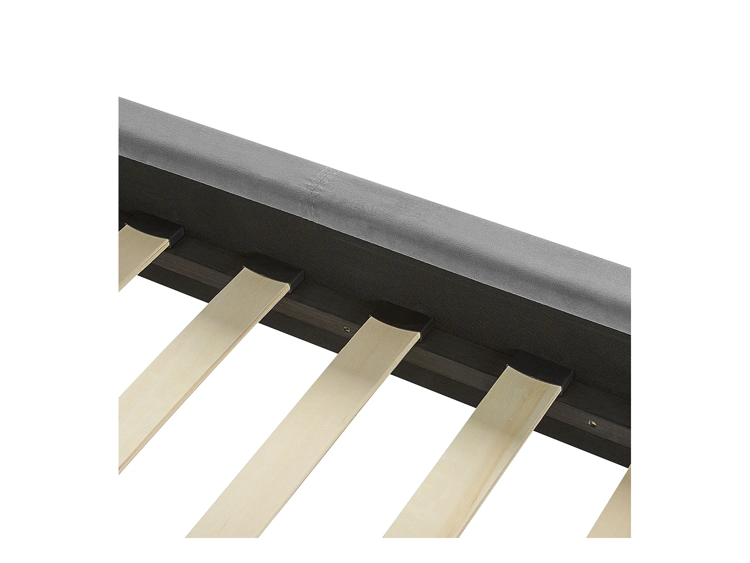 Cama Terciopelo VILLETTE 180 x 200 cm Gris