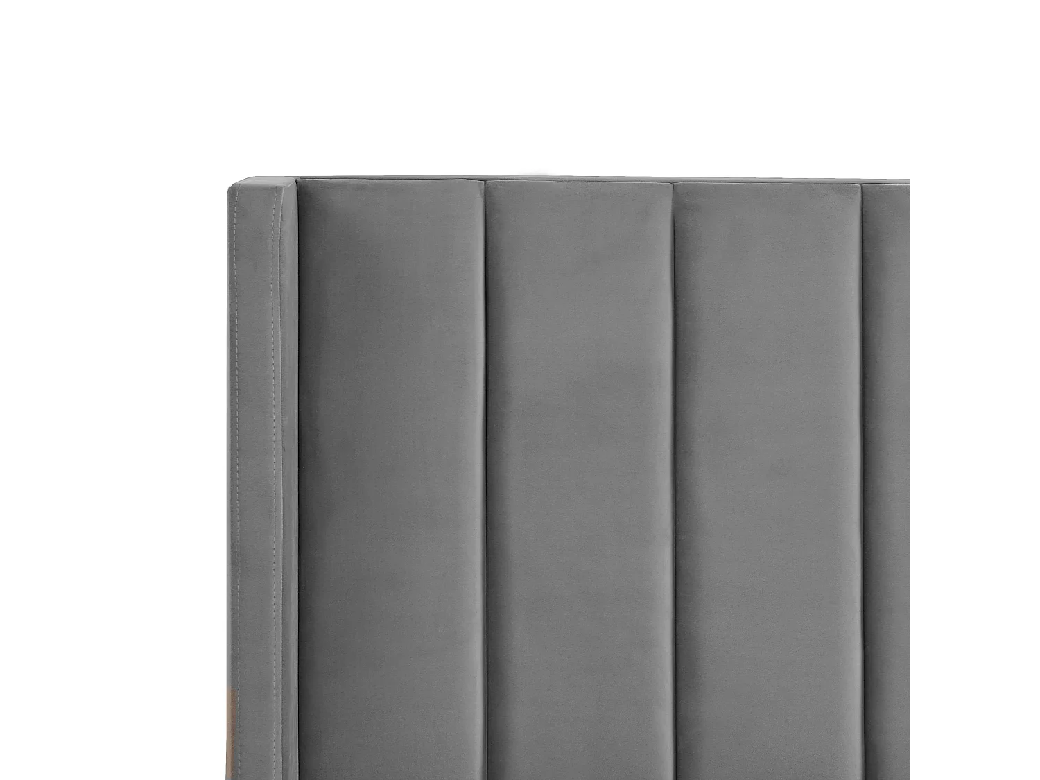 Cama Terciopelo VILLETTE 180 x 200 cm Gris