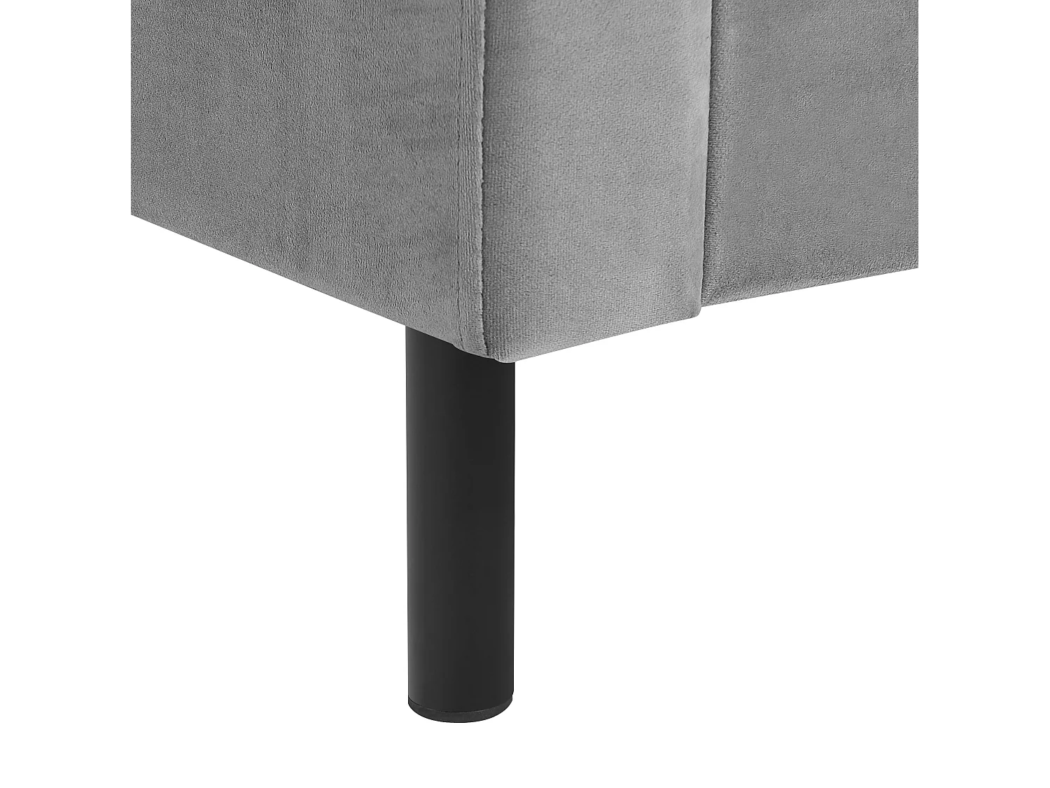 Cama Terciopelo VILLETTE 180 x 200 cm Gris