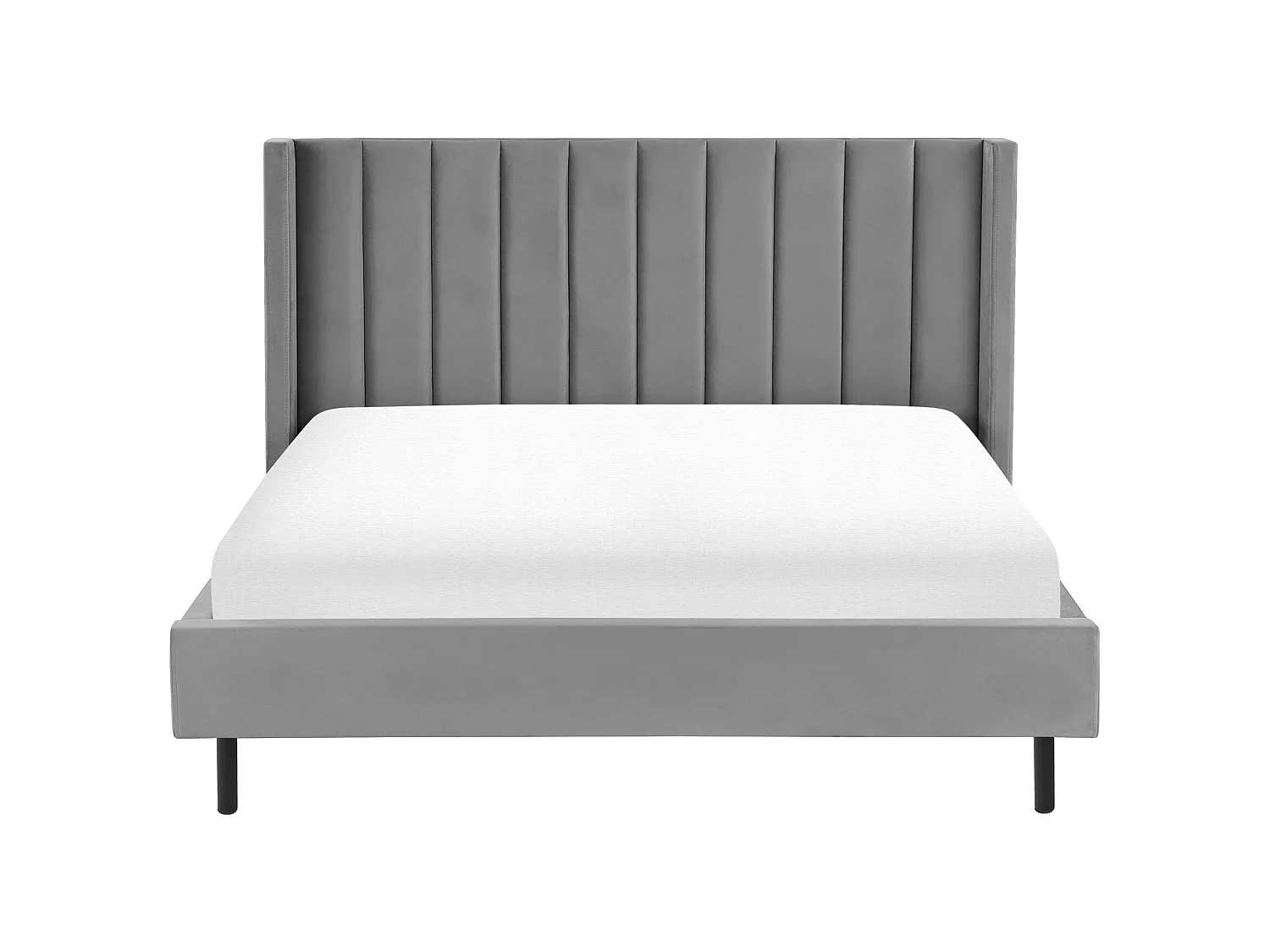 Bed Velvet VILLETTE 180 x 200 cm (EU Super King) Grey