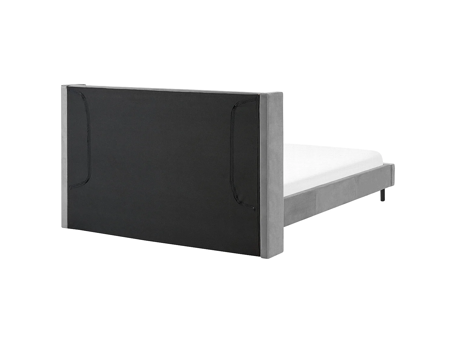 Bed Velvet VILLETTE 180 x 200 cm (EU Super King) Grey