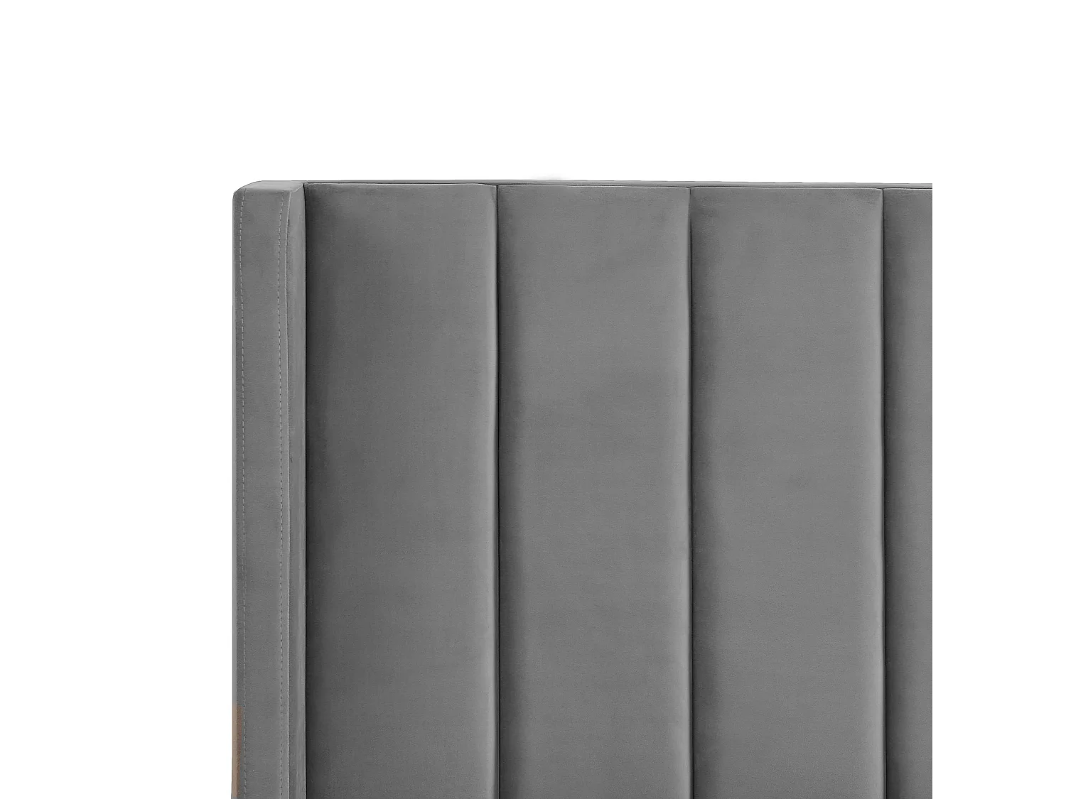 Bed Velvet VILLETTE 180 x 200 cm (EU Super King) Grey