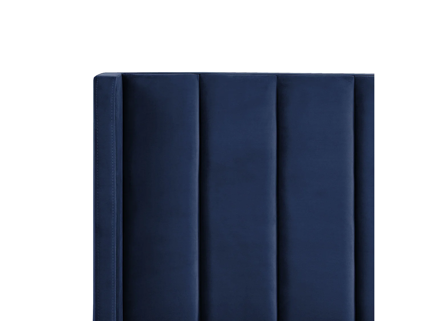 Bed Fluweel VILLETTE 140 x 200 cm Marineblauw