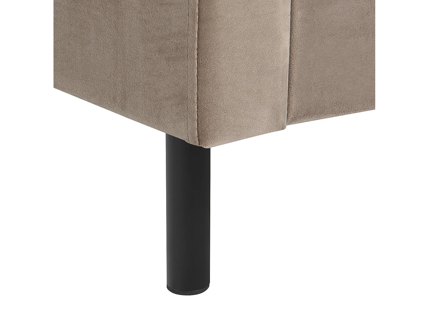 Lit avec sommier Velours VILLETTE 140 x 200 cm Taupe