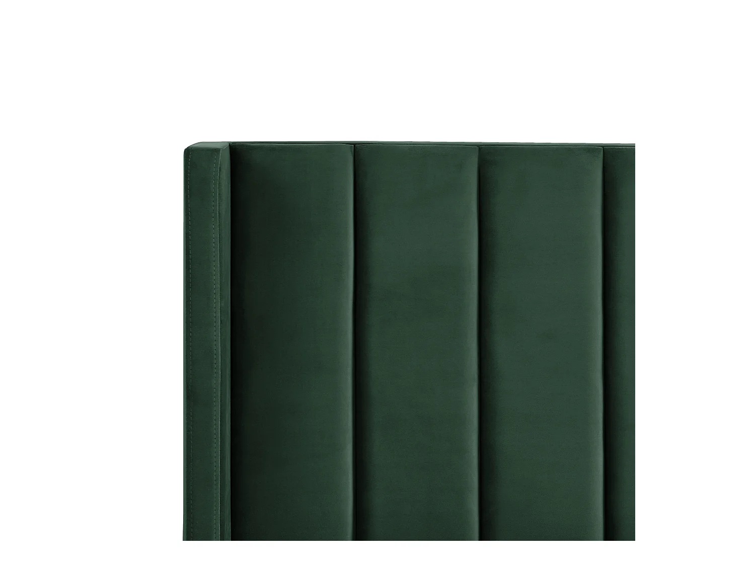 Lit avec sommier Velours VILLETTE 140 x 200 cm Vert foncé