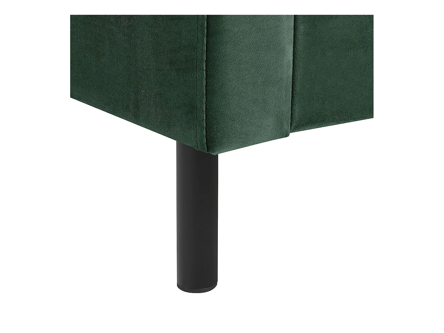 Lit avec sommier Velours VILLETTE 140 x 200 cm Vert foncé