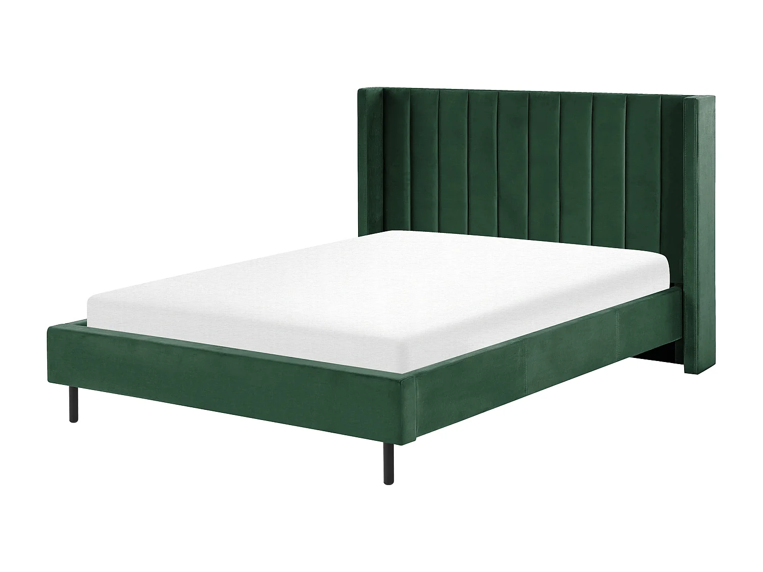 Bed Fluweel VILLETTE 140 x 200 cm Donkergroen