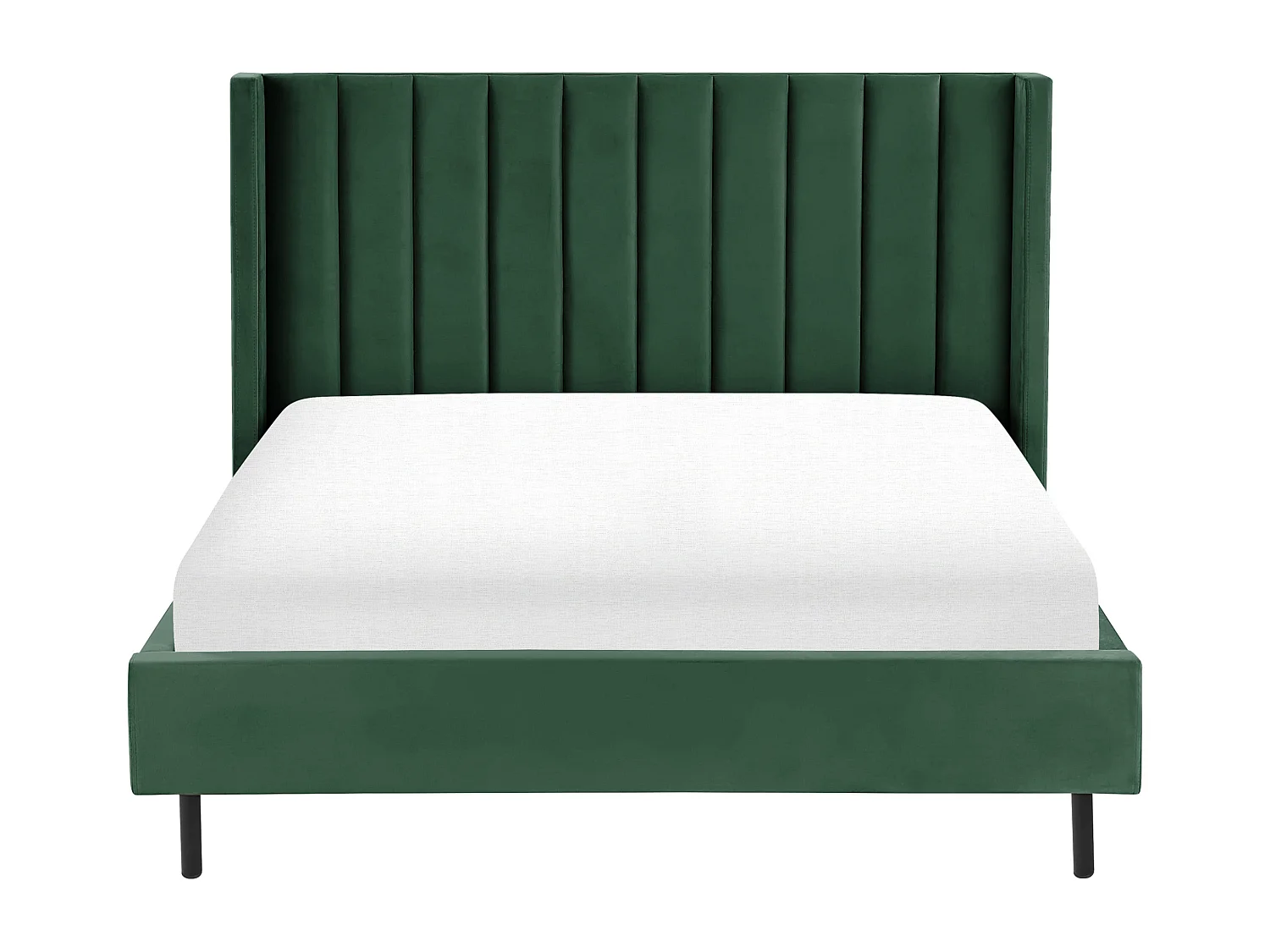 Bed Fluweel VILLETTE 140 x 200 cm Donkergroen