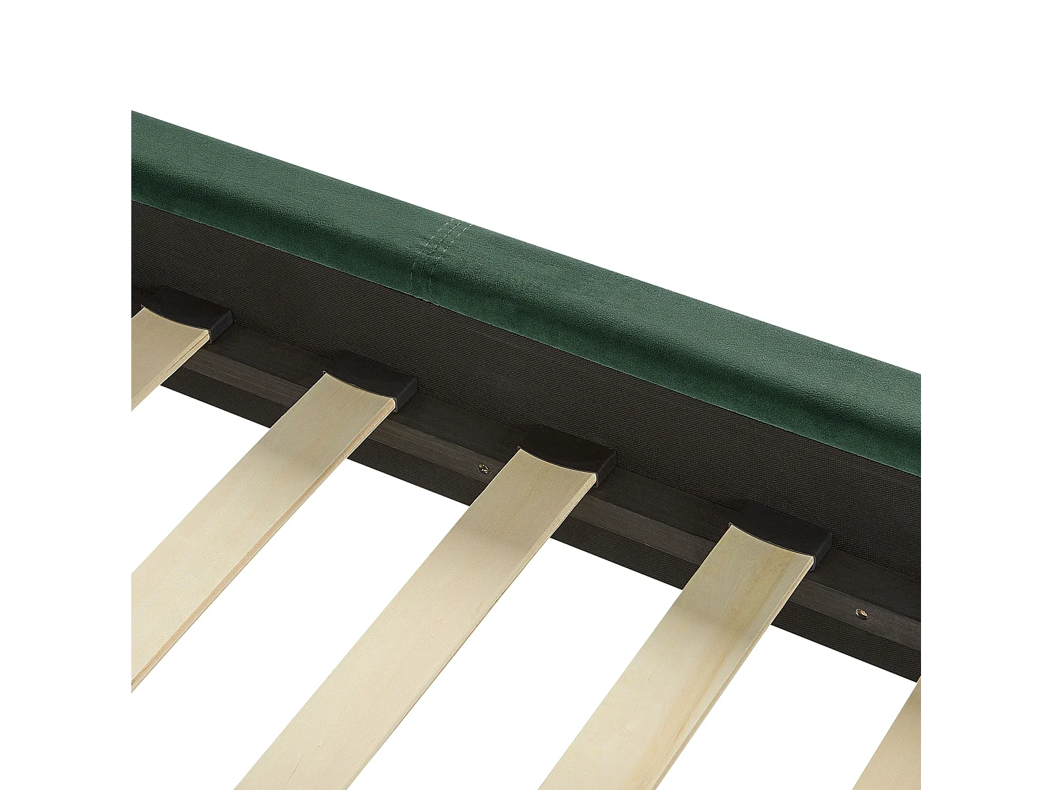 Lit avec sommier Velours VILLETTE 140 x 200 cm Vert foncé