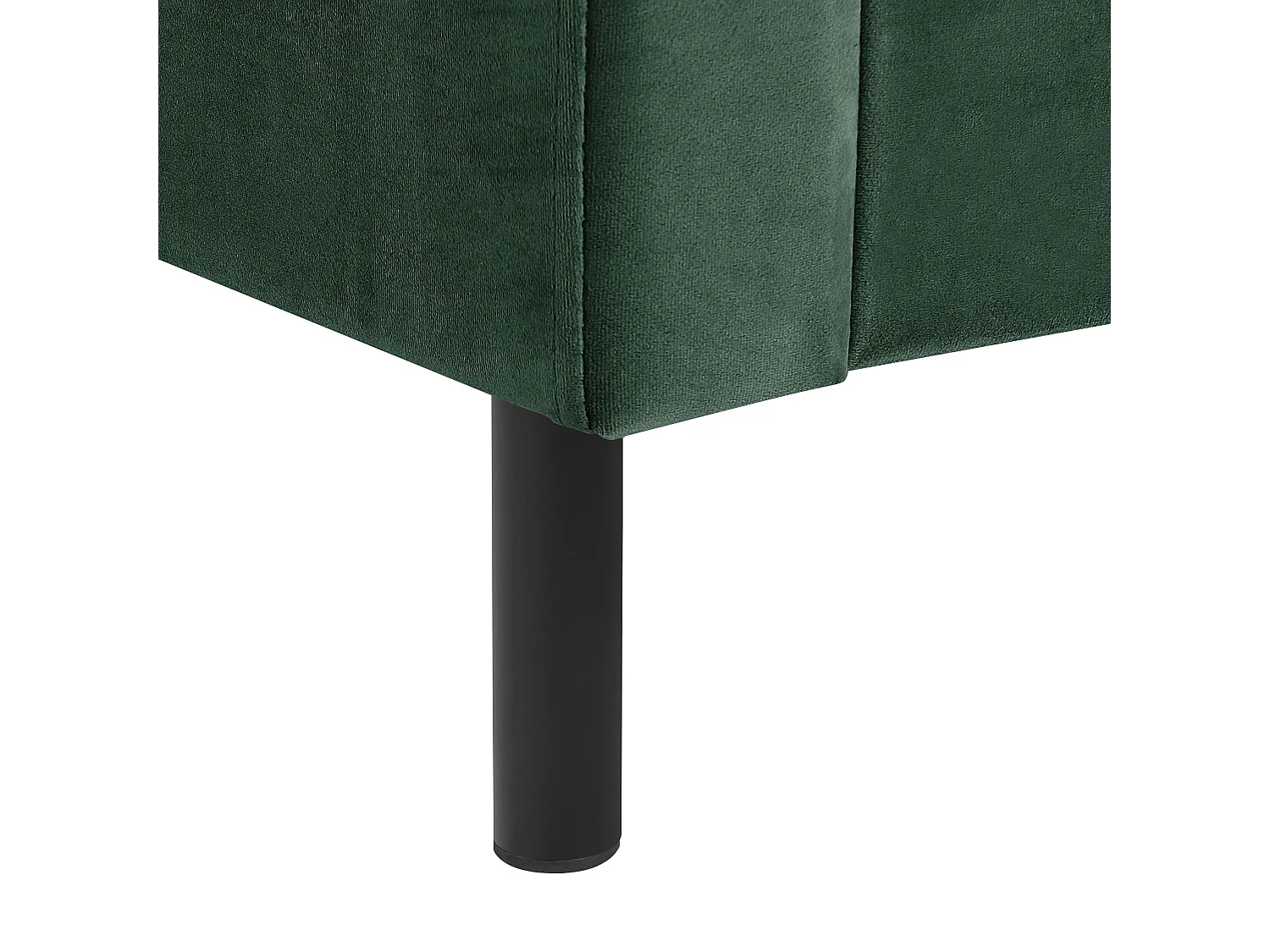 Lit avec sommier Velours VILLETTE 140 x 200 cm Vert foncé