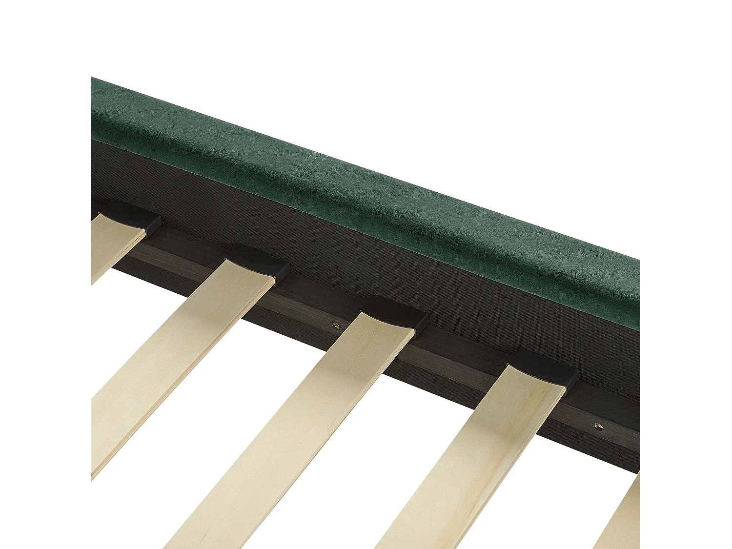Lit avec sommier Velours VILLETTE 140 x 200 cm Vert foncé