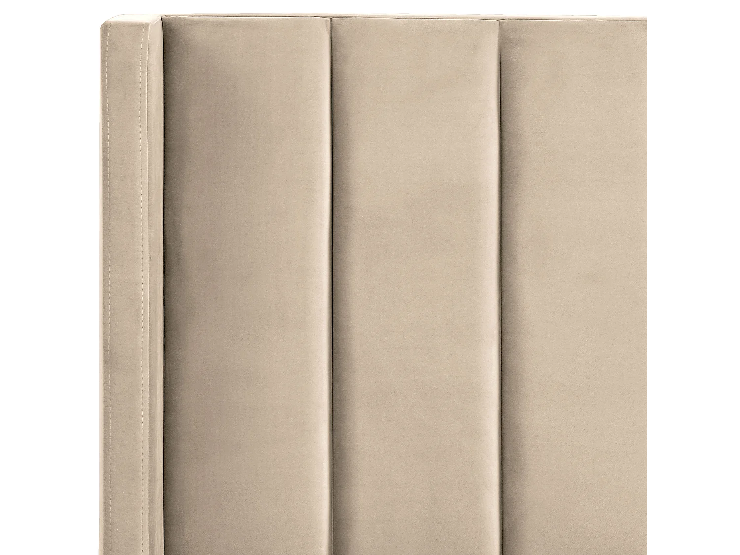 Bed Fluweel VILLETTE 160 x 200 cm Beige