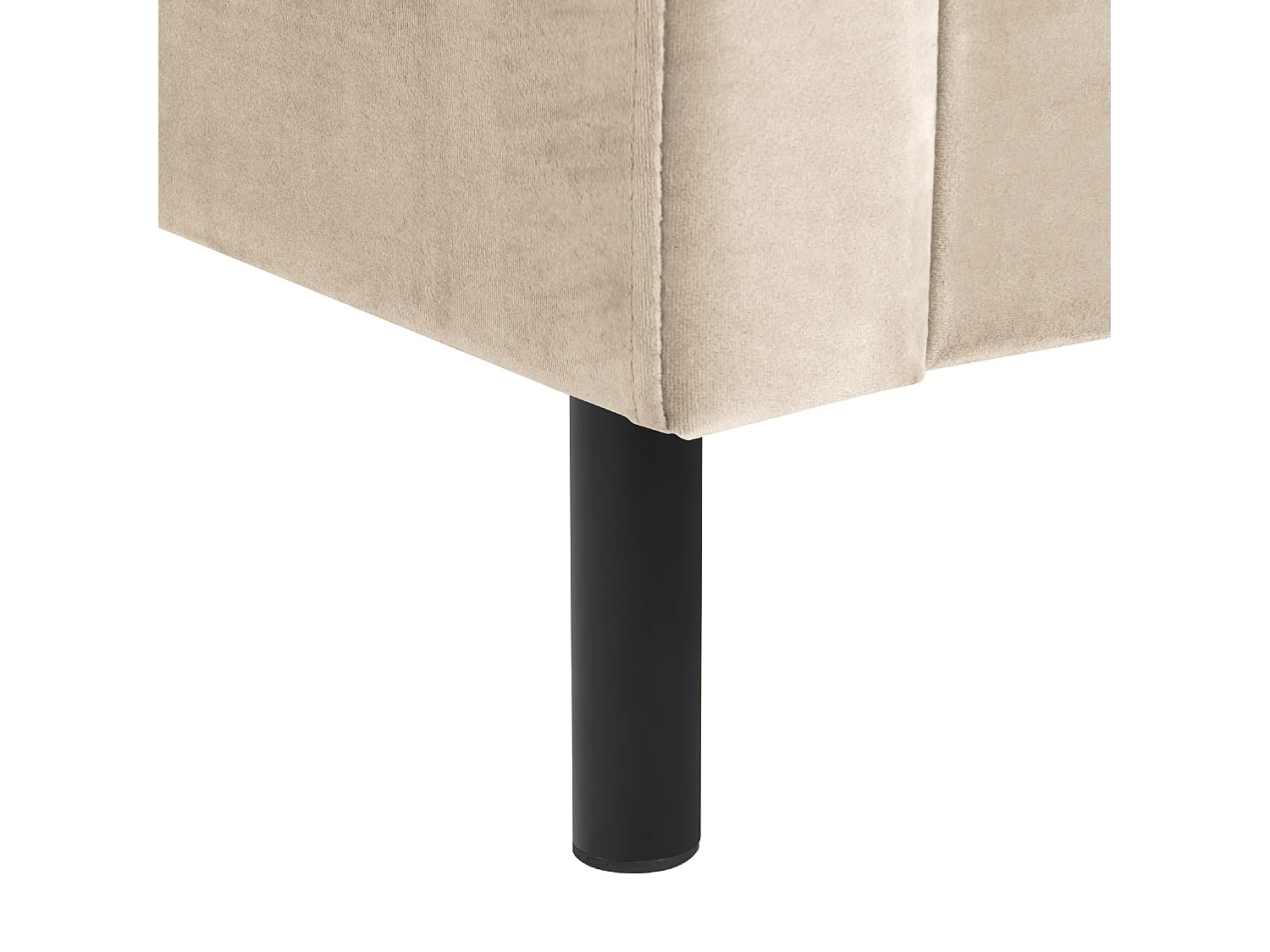 Bed Fluweel VILLETTE 160 x 200 cm Beige