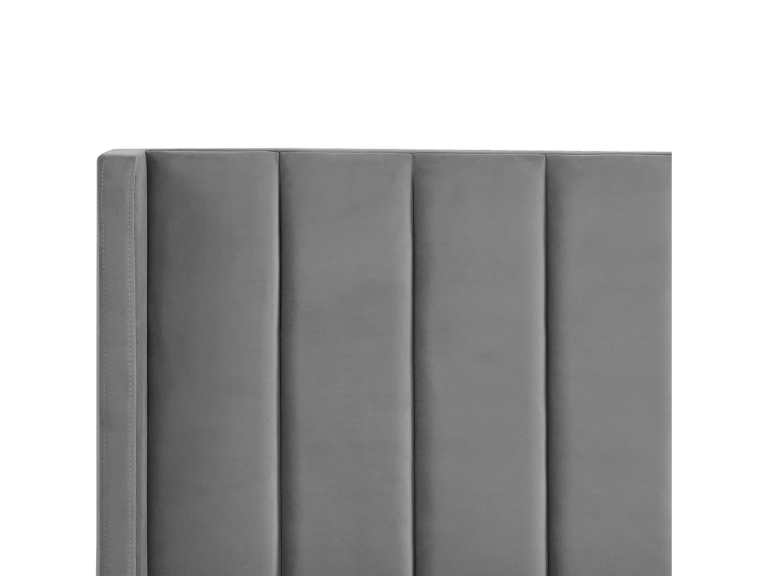 Bed Fluweel VILLETTE 140 x 200 cm Grijs