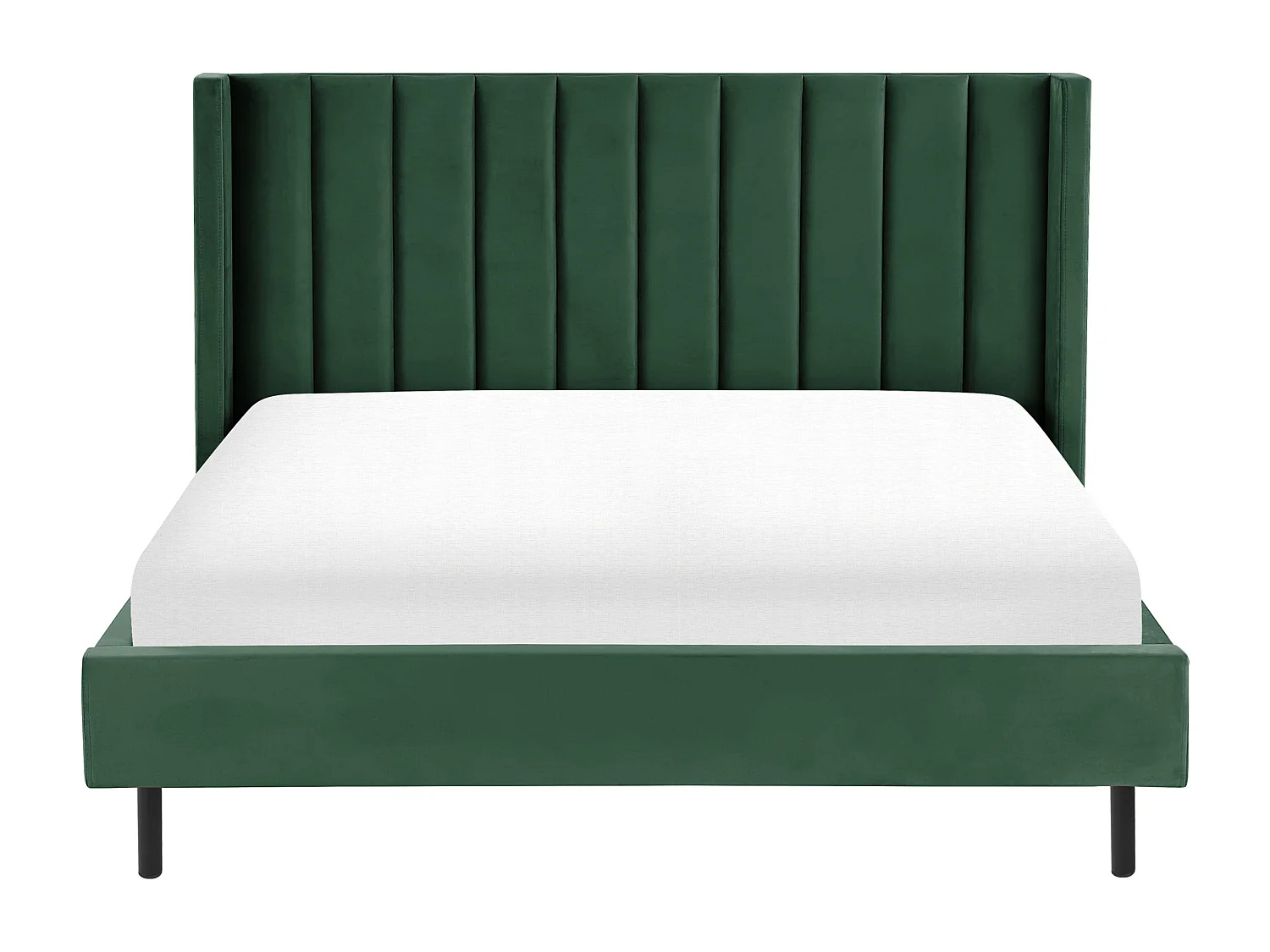 Lit avec sommier Velours VILLETTE 180 x 200 cm Vert foncé