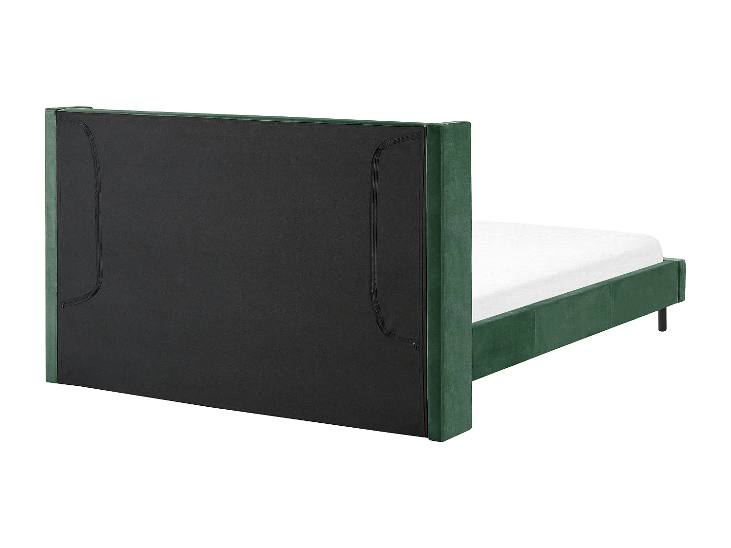 Lit avec sommier Velours VILLETTE 180 x 200 cm Vert foncé