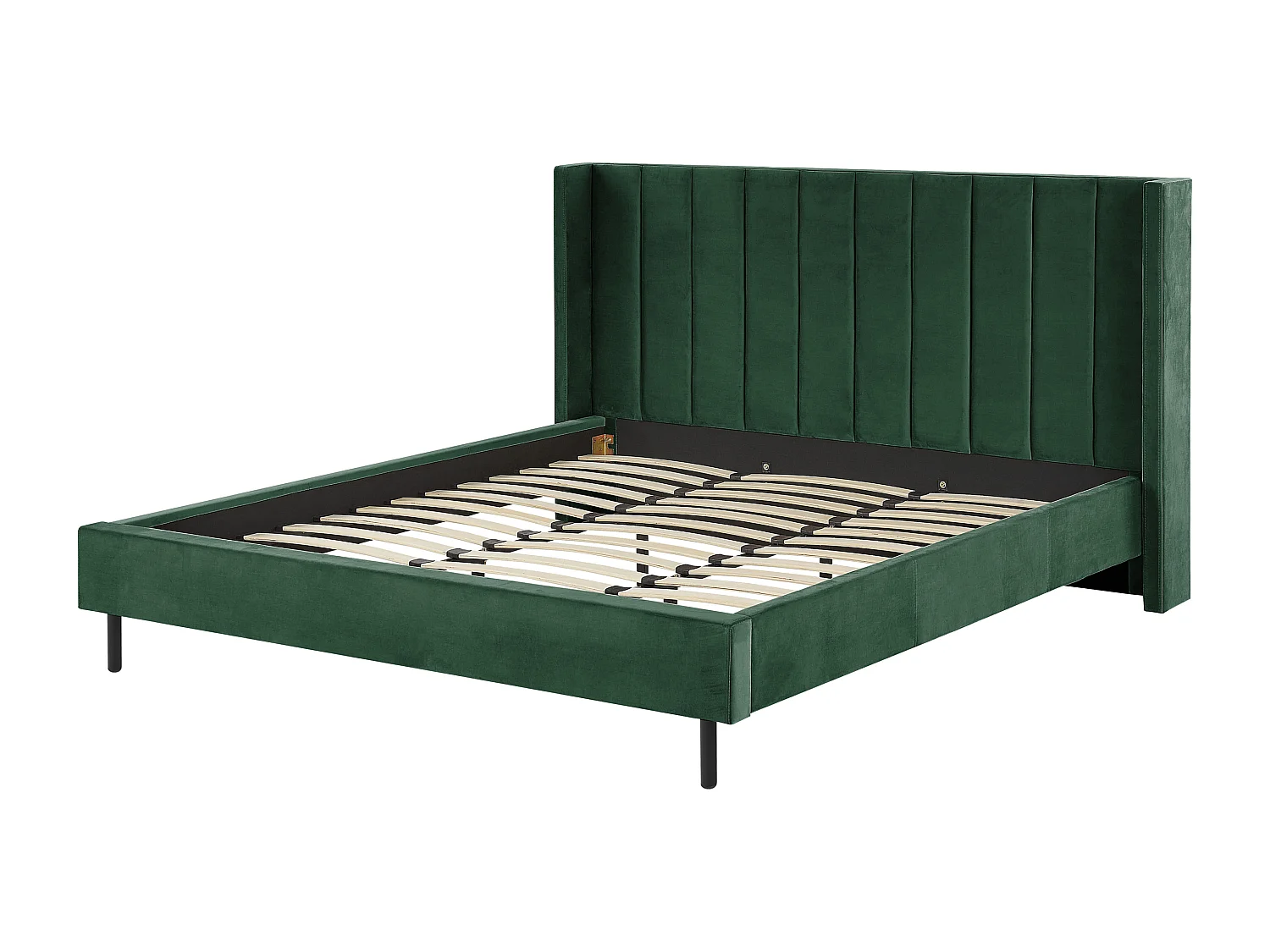 Letto Velluto VILLETTE 180 x 200 cm Verde scuro