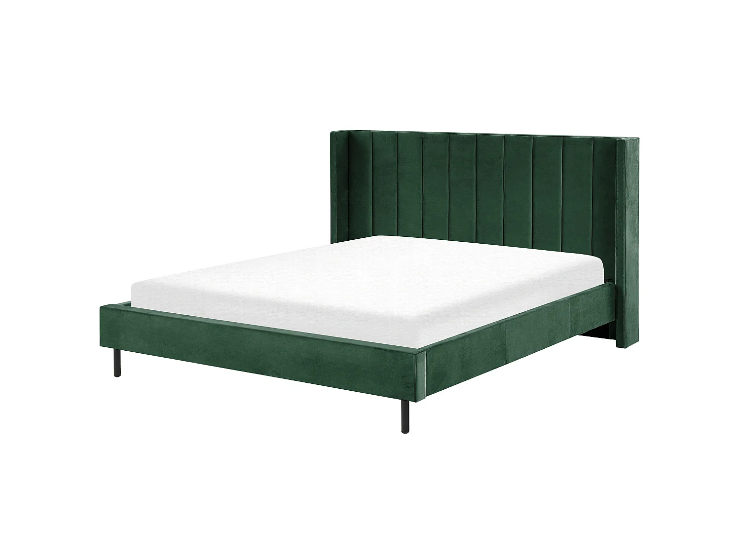 Bed Velvet VILLETTE 180 x 200 cm (EU Super King) Dark Green