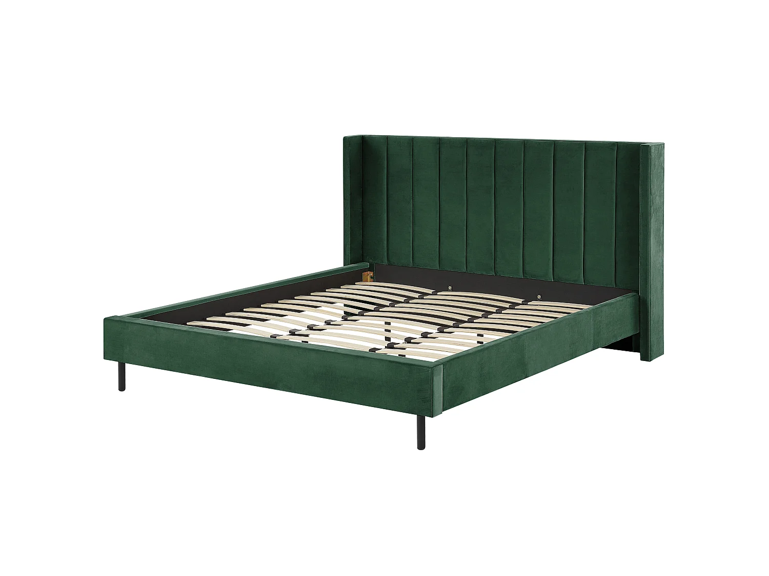 Bed Velvet VILLETTE 180 x 200 cm (EU Super King) Dark Green
