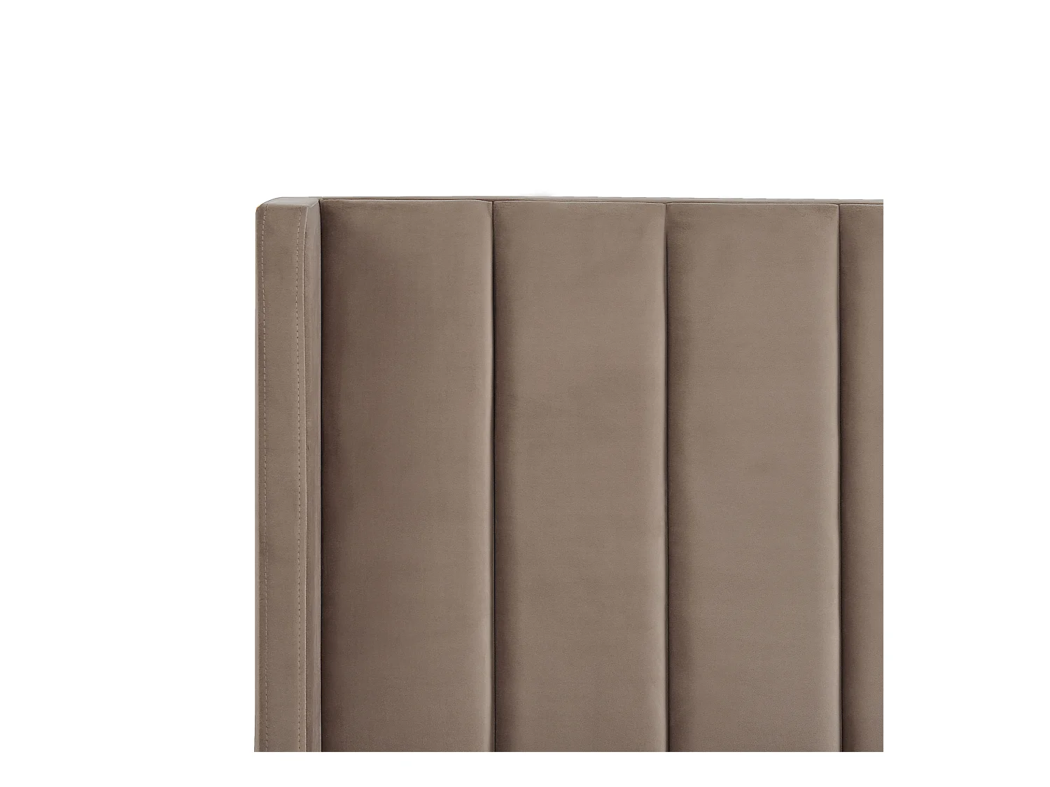 Lit avec sommier Velours VILLETTE 160 x 200 cm Taupe