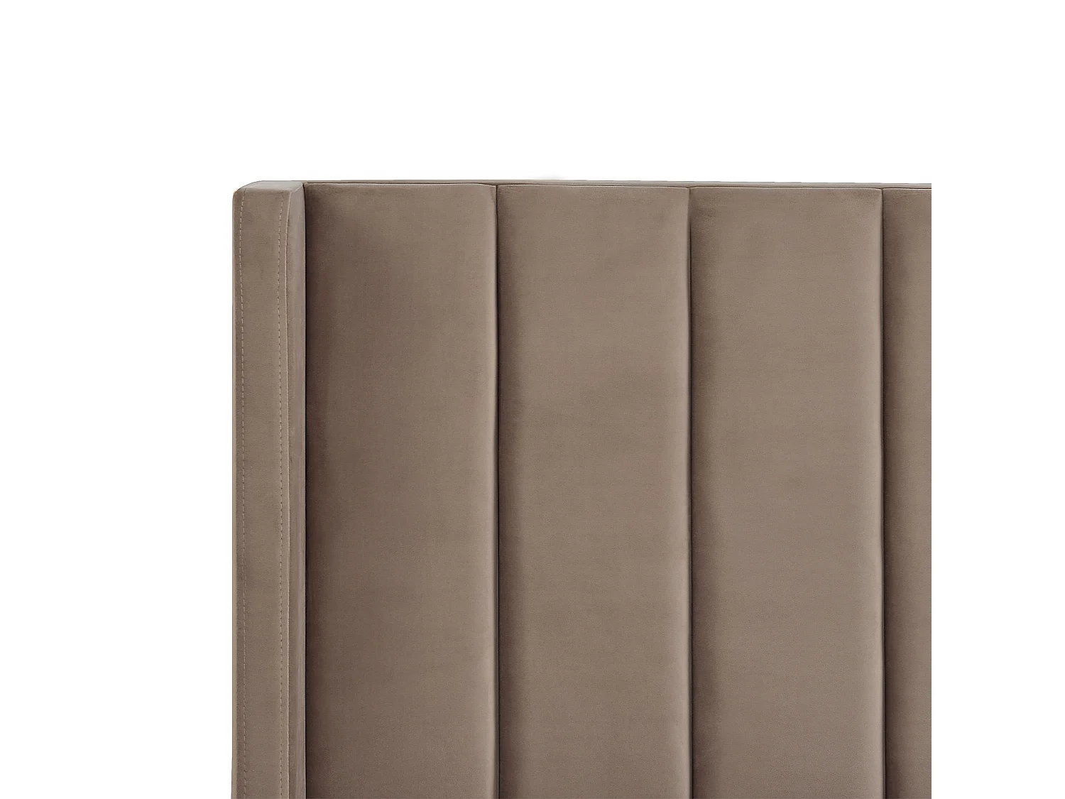 Lit avec sommier Velours VILLETTE 160 x 200 cm Taupe