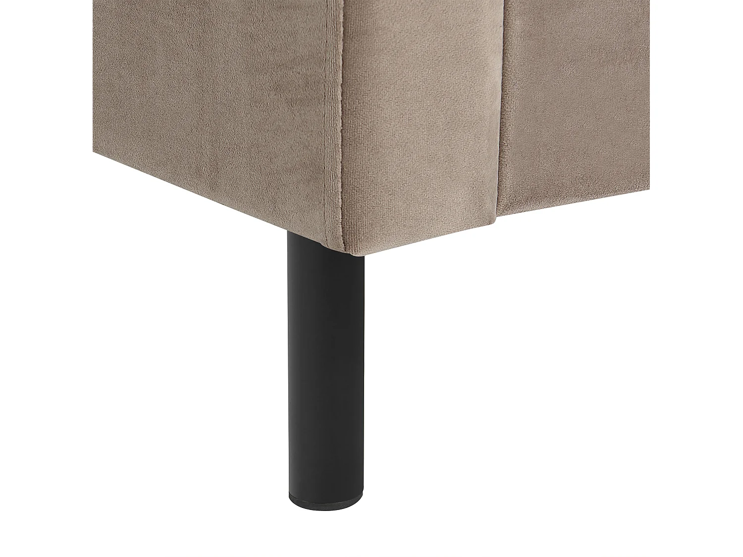 Bed Velvet VILLETTE 160 x 200 cm (EU King Size) Taupe