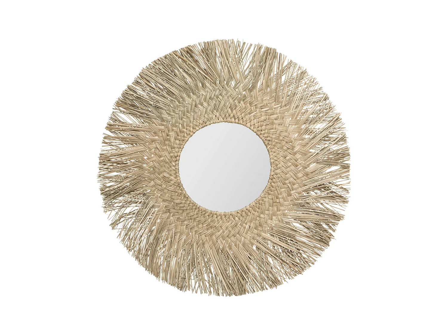 Grand Miroir mural en Roseau D 80 cm