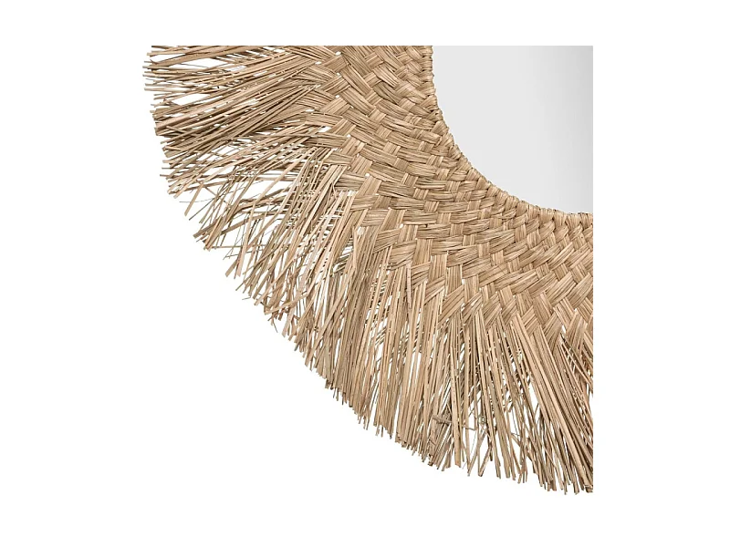 Grand Miroir mural en Roseau D 80 cm