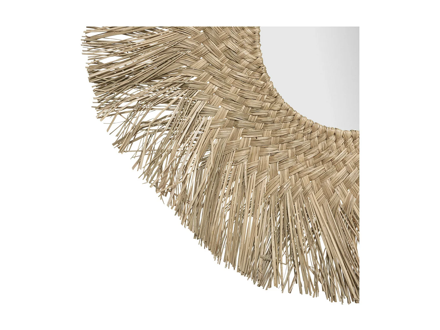 Grand Miroir mural en Roseau D 80 cm