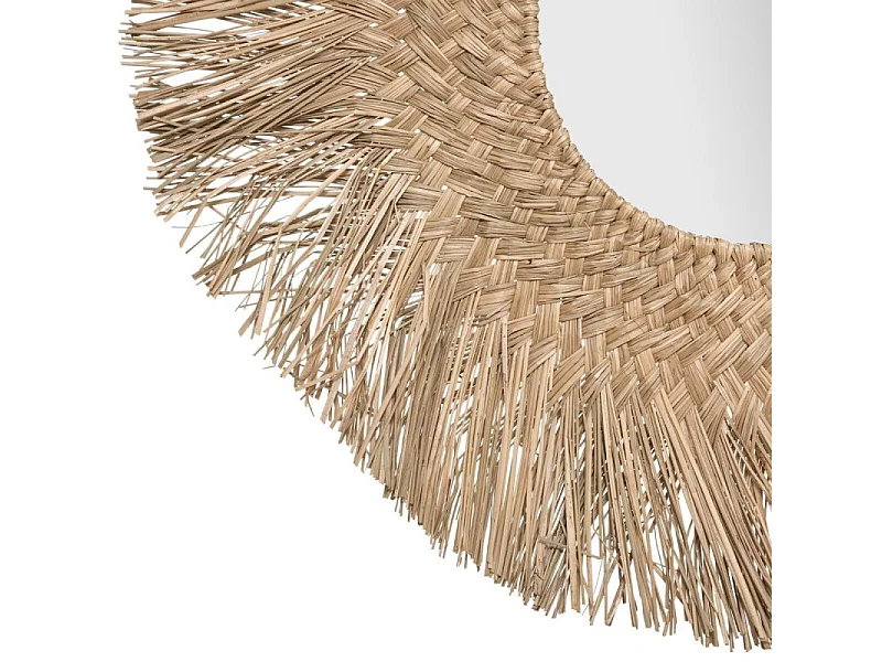 Grand Miroir mural en Roseau D 80 cm