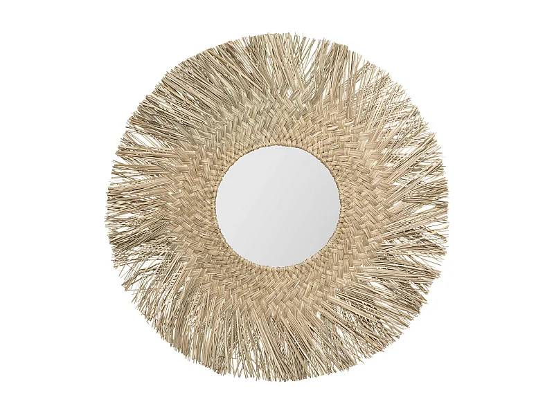 Grand Miroir mural en Roseau D 80 cm