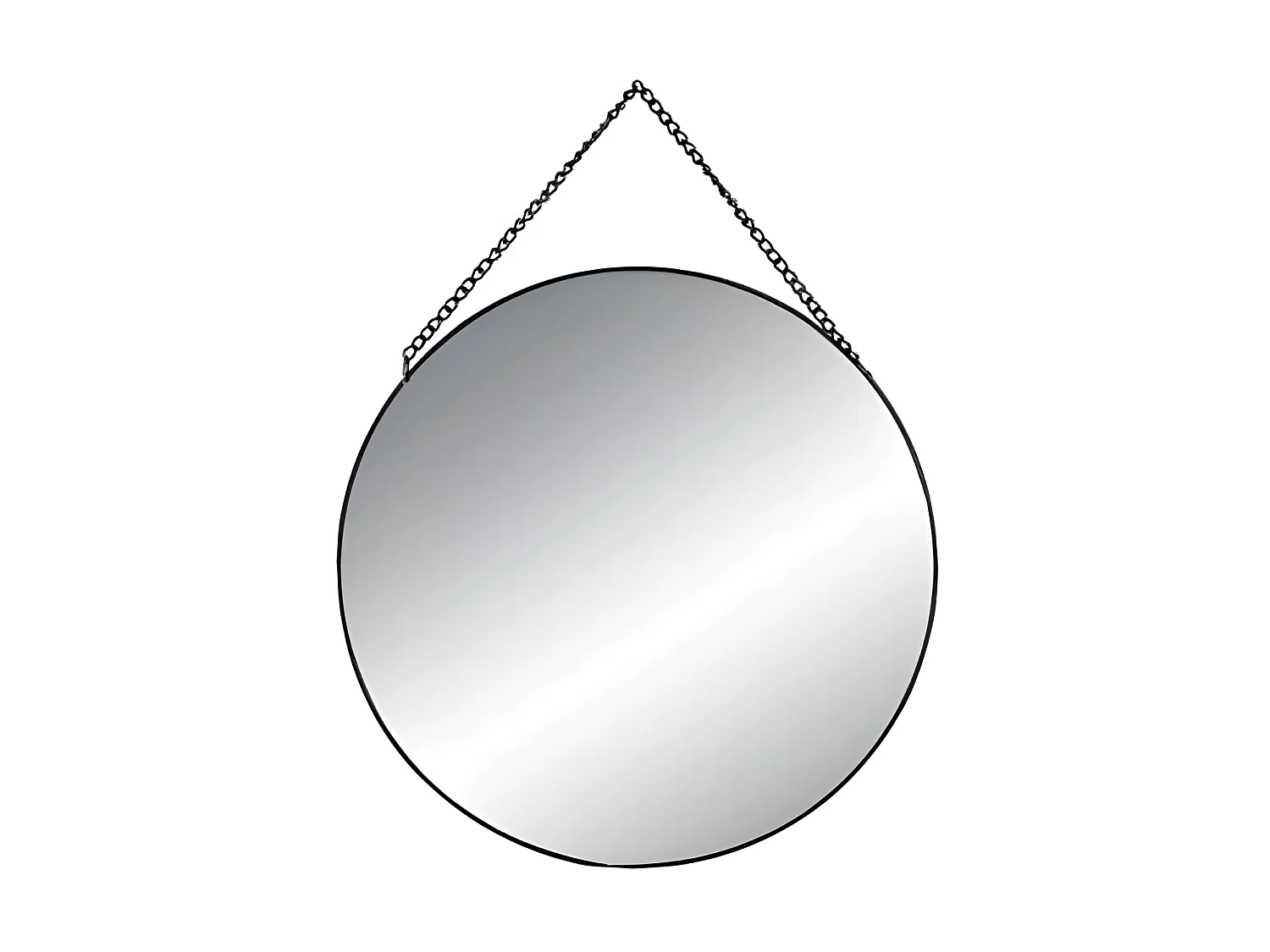 Lot de 3 Miroirs à suspendre en Métal Noir