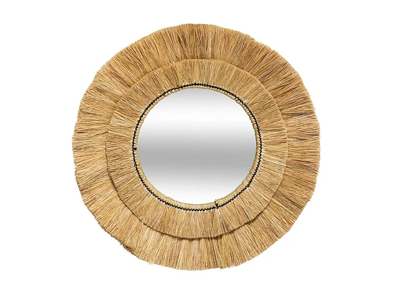 Miroir mural en Raphia D 57 cm