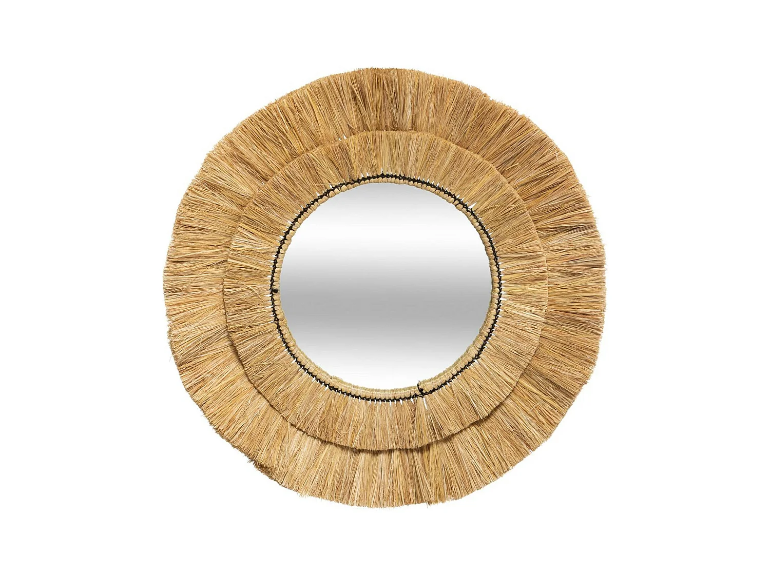 Miroir mural en Raphia D 57 cm