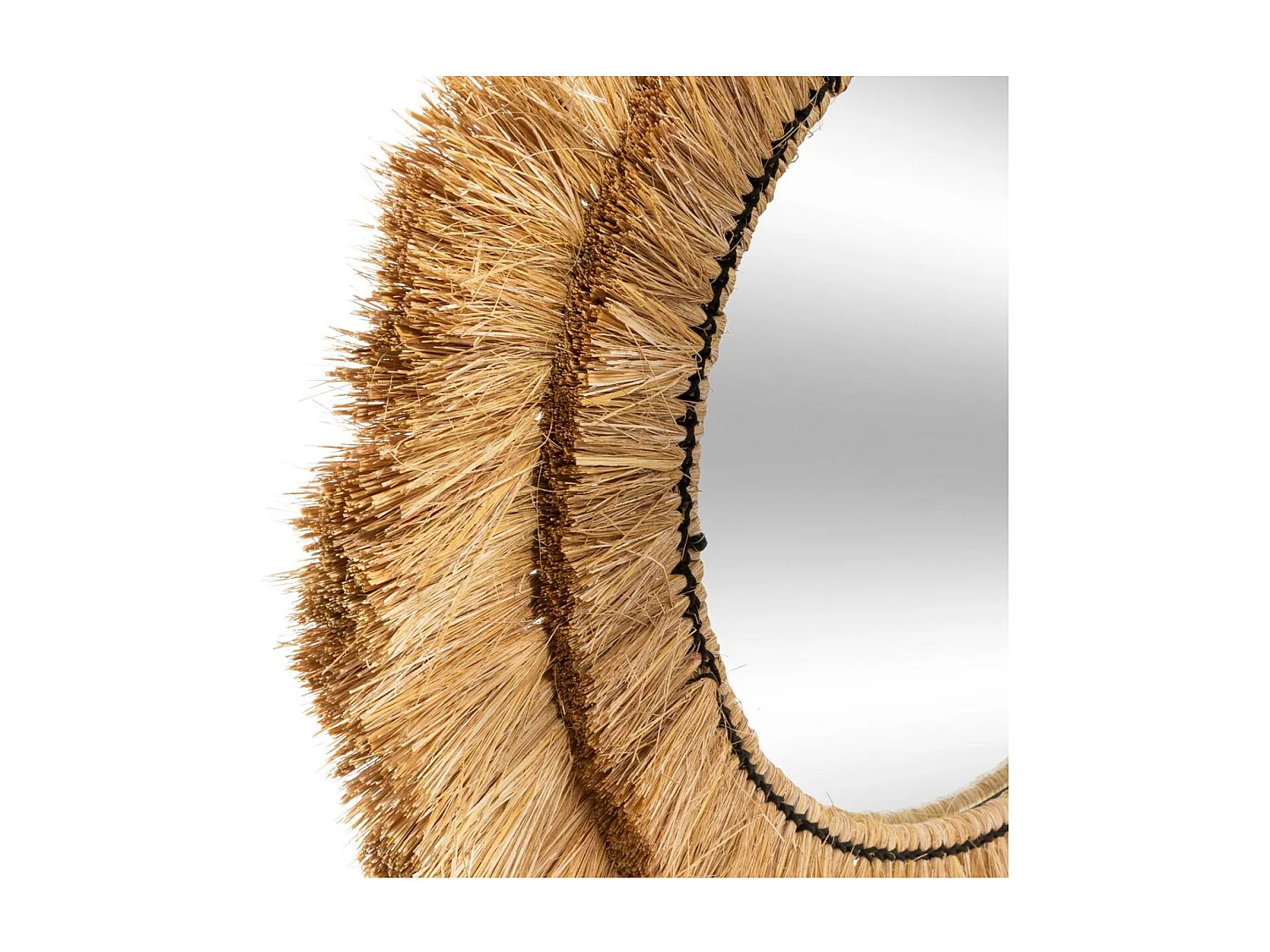 Miroir mural en Raphia D 57 cm